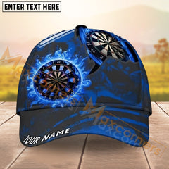Maxcorners Darts Wall of Flame Multicolor Option Personalized Name 3D Cap