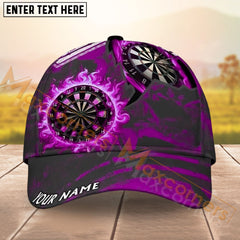 Maxcorners Darts Wall of Flame Multicolor Option Personalized Name 3D Cap