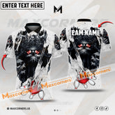 Maxcorners Bowling Ball And Pins Skull Halloween Pattern Multicolor Option Customized Name, Team Name 3D Shirt (4 colors)