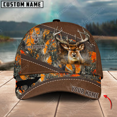 Maxcorners Deer Hunting Camo Pattern Multicolor Personalized Name 3D Cap