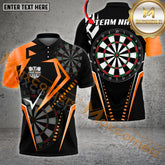 Maxcorners Darts Crazy Loop Pattern Multicolor Options Personalized Name, Team Name 3D Polo Shirt (4 Colors)