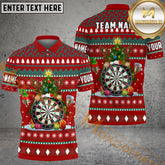 Maxcorners Darts Merry Christmas Santa Xmas Personalized Name, Team Name 3D Shirt (3 colors)
