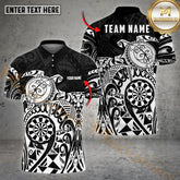 Maxcorners Darts Maori Turtle Pattern Multicolor Options Personalized Name, Team Name 3D Shirt (4 Colors)