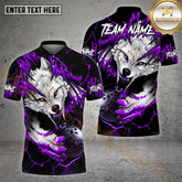 Maxcorners Bowling Bloody Wolf Old Bowling Ball Multicolor Options Personalized Name, Team Name 3D Polo Shirt (4 Colors)