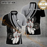 Maxcorners Bowling Angry Cartoon Strike Multicolor Options Personalized Name, Team Name 3D Shirt (4 Colors)