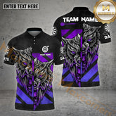 Maxcorners Retro Darts Wolf Premium Multicolor Options Personalized Name, Team Name 3D Shirt (4 Colors)