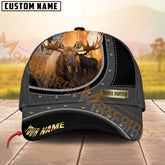 Maxcorners Moose Hunting Golden Tag Multicolor Personalized Name 3D Cap (2 colors)
