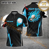 Maxcorners Golf Fire Crack Multicolor Option Customized Name, Team Name 3D Polo Shirt (6 Colors)