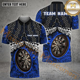 Maxcorners Darts Maori Pattern Multicolor Options Personalized Name, Team Name 3D Polo Shirt (4 Colors)
