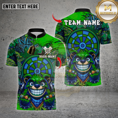 Maxcorners Darts Gangster Bear Design Multioptions Personalized Name, Team Name Unisex 3D Shirt (4 Colors)