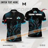 Maxcorners Bowling Ball & Pins Flame Multicolor Option Customized Name 3D Shirt (4 Colors)