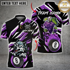 Maxcorners Billiards Shirt Golden Flame 8 Ball Lightning Strike Multioptions Personalized Name, Team Name Unisex 3D Shirt For John Barlow