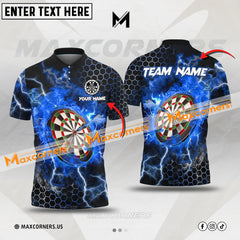 Maxcorners Darts Thunder Mutilcolor Options Personalized Name, Team Name 3D Polo Shirt