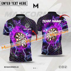 Maxcorners Darts Thunder Mutilcolor Options Personalized Name, Team Name 3D Polo Shirt