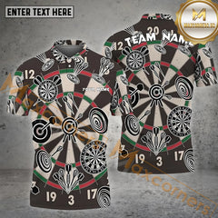 Maxcorners Darts Repeat Dartboard Pattern Personalized Name, Team Name 3D Shirt