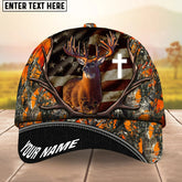Maxcorners Deer Hunting USA Flag Cross Jesus Personalized Cap 3D Printed Multicolor (6 colors)