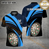 Maxcorners Darts Jersey Style Multicolor Options Personalized Name, Team Name 3D Polo Shirt (4 Colors)