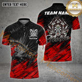 Maxcorners Darts Spider Pattern Color Options Personalized Name, Team Name Unisex 3D Shirt