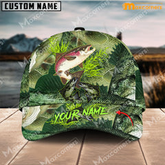 Maxcorners Salmon Fishing Personalized Classic 3D Cap