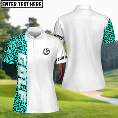 Maxcorners Women Polo Shirt Leopard Pattern Custom Colorful Option
