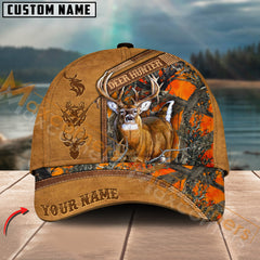 Maxcorners Deer Hunting Camouflage Pattern Personalized Name 3D Cap (5 colors)