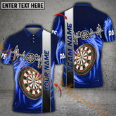Maxcorners Darts Tornado Dartboard With Heartbeat Personalized Name, Team Name 3D Shirt (4 colors)