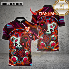 Maxcorners Darts Cute Gothic Bear Neon Multicolor Options Personalized Name, Team Name Unisex 3D Shirt