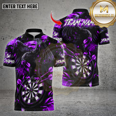 Maxcorners Darts Raven Crow Bullseye Multicolor Options Personalized Name, Team Name Unisex 3D Shirt