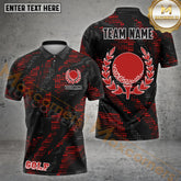 Maxcorners Dynamic Dotted Golf Jersey Multicolor Options Personalized Name, Team Name 3D Shirt (4 Colors)