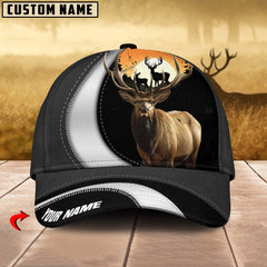 Maxcorners Elk Hunting Camo Pattern Personalized Name 3D Cap (2 colors)