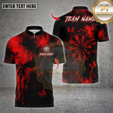 Maxcorners Darts Shirt Skull Butterfly Dartboard Multioptions Personalized Name, Team Name Unisex 3D Shirt (4 Colors)