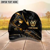 Maxcorners Deer Hunting Gradient Pattern Personalized Name 3D Cap For Deer Hunter (8 colors)