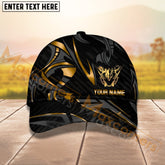 Maxcorners Moose Hunting Gradient Pattern Personalized Name 3D Cap For Moose Hunter (8 colors)