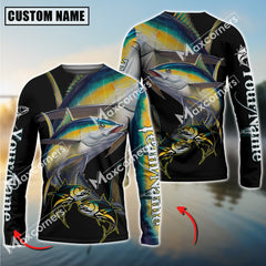 Maxcorner Tuna Fishing Fishskin Pattern Personalized 3D Long Sleeve Shirt
