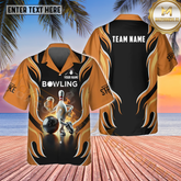 Maxcorners Pins With Beer Bowling Multicolor Customized Name, Team Name Hawaiian Shirt (4 Colors)