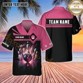 Maxcorners Light Strike Bowling & Pins Multicolor Customized Name, Team Name Hawaiian Shirt (4 Colors)