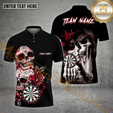 Maxcorners Darts Day Of The Death Dartboard Multicolor Options Personalized Name, Team Name 3D Polo Shirt (4 Colors)