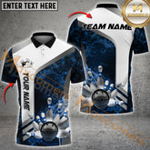 Maxcorners Bowling Explosion Flame Lightning Multicolor Options Personalized Name, Team Name 3D Shirt (4 Colors)