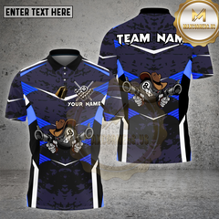 Maxcorners Billiards Cowboy Gunslinger 8 Ball Multicolor Options Personalized Name, Team Name Unisex 3D Shirt