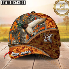 Maxcorners Hunting Orange Camo Zipper Style 3D Personalized Name 3D Cap (Deer/Moose/Boar/Bear)