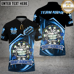 Maxcorners Darts Fiery Dartboard Crazy Face Multicolor Options Personalized Name, Team Name Unisex 3D Shirt