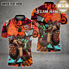 Maxcorners Dart Shirt Funny Wolf Graffiti Style Multioptions Personalized Name, Team Name Unisex 3D Shirt (4 Colors)