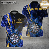 Maxcorners Dart Shirt Lightning Flame Multioptions Personalized Name, Team Name Unisex 3D Shirt (4 Colors)