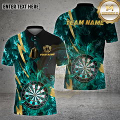 Maxcorners Dart Shirt Lightning Flame Multioptions Personalized Name, Team Name Unisex 3D Shirt (4 Colors)