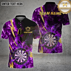 Maxcorners Dart Shirt Lightning Flame Multioptions Personalized Name, Team Name Unisex 3D Shirt (4 Colors)