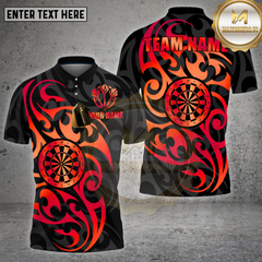 Maxcorners Darts Shirt Golden Tribal Pattern Multioptions Personalized Name, Team Name Unisex 3D Shirt (4 Colors)