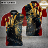 Maxcorners Bowling Shirt Angry Gorilla Strike Multioptions Personalized Name, Team Name Unisex 3D Shirt (4 Colors)