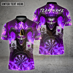 Maxcorners Darts Shirt Evil Joker Fire Cards Multioptions Personalized Name, Team Name Unisex 3D Shirt (4 Colors)