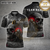 Maxcorners Billiards Shirt Skull Spider Web Eyes 8 Ball Multicolor Options Personalized Name, Team Name Unisex 3D Shirt (4 Colors)