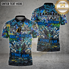 Maxcorners Bowling Shirt Ball of Mayhem Graffiti Strike Fear Multioptions Personalized Name, Team Name Unisex 3D Shirt (4 Colors)